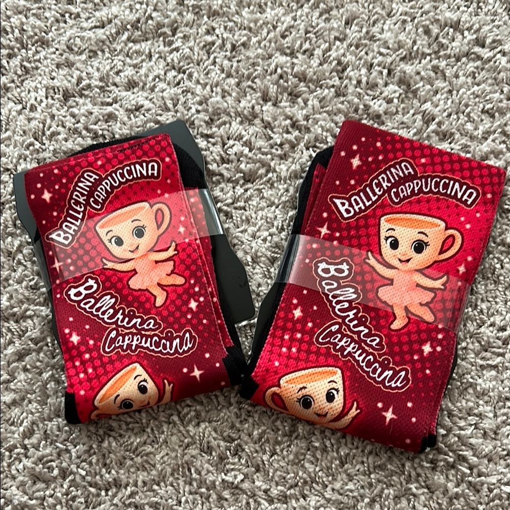 Ballerina Cappuccina Adult and Child Matching Red Socks by Rock em Socks